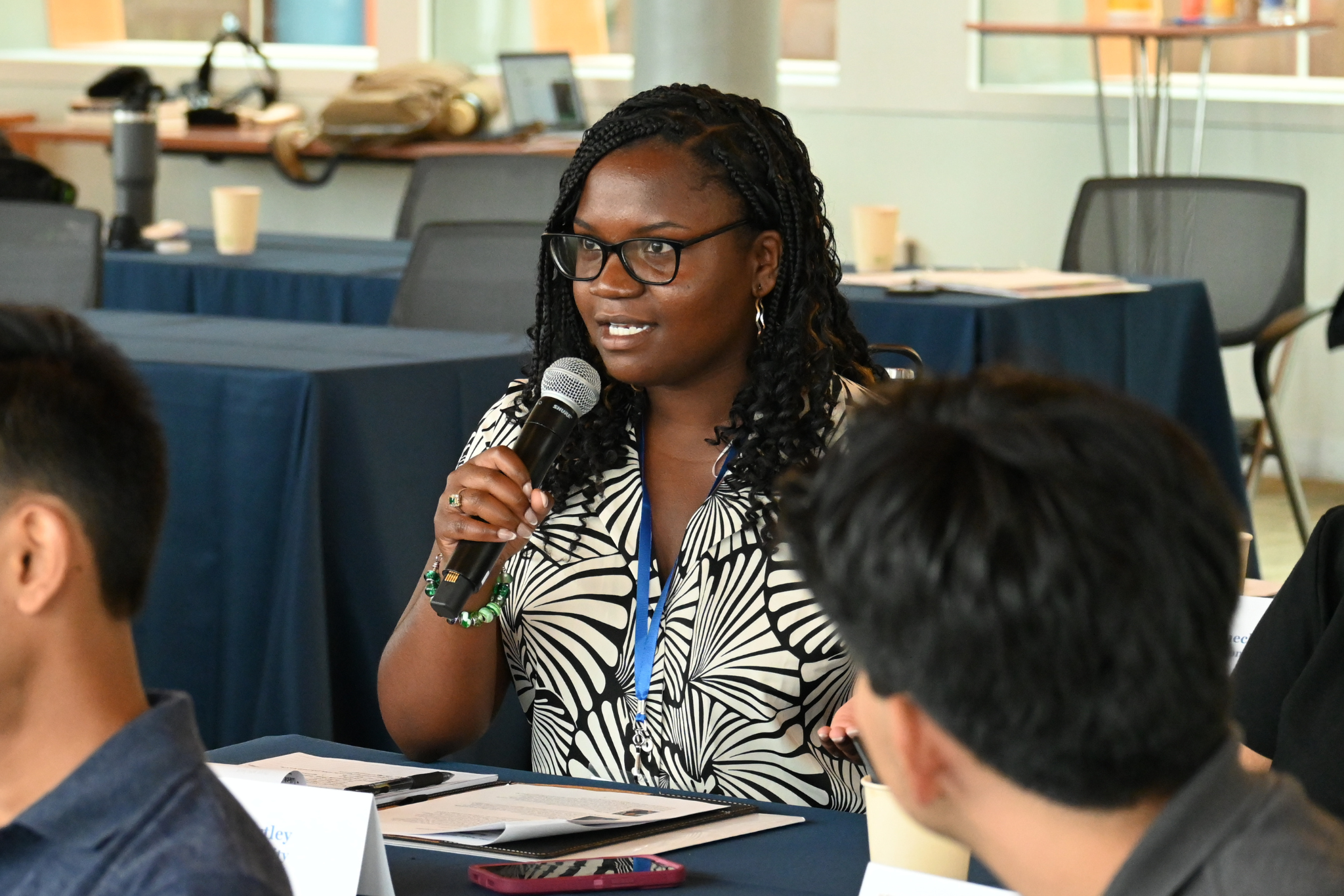 Student speaking at Key Into Public Service convening.